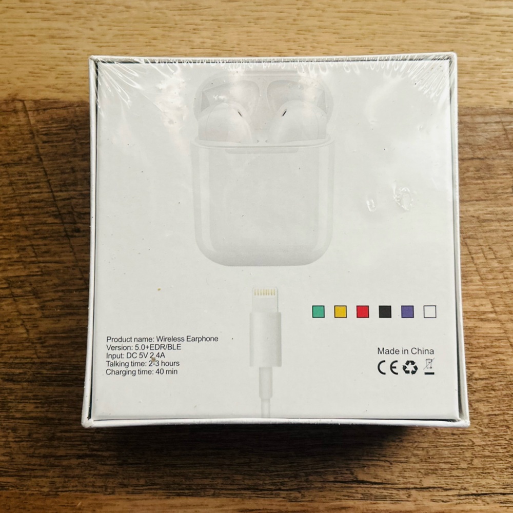 TWS TrueWireless Stereo-i12 earbuds for auto pairing 5.0  - White color. - Picture 2 of 3